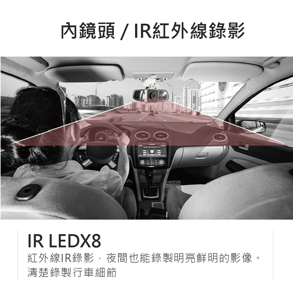 【韓國GNET】X3i 計程車用前內後三鏡頭廣角行車紀錄器 